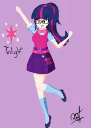 Size: 2480x3508 | Tagged: safe, artist:heart324, derpibooru import, sci-twi, twilight sparkle, equestria girls, clothes, female, human coloration, image, png, shoes, socks, solo