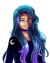 Size: 1920x2413 | Tagged: safe, artist:melanyoprisdraws, derpibooru import, princess luna, human, dark skin, female, high res, humanized, image, png, simple background, solo, transparent background