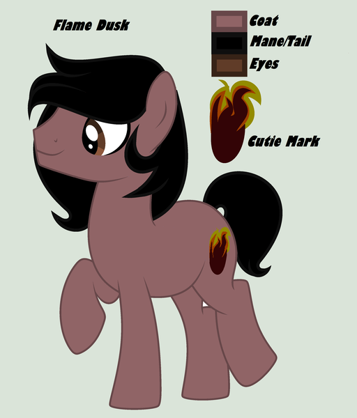 Size: 2261x2652 | Tagged: safe, artist:lominicinfinity, derpibooru import, oc, oc:flame dusk, earth pony, pony, image, male, png, reference sheet, simple background, solo, stallion