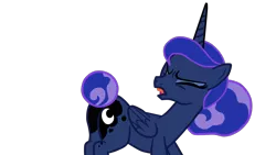 Size: 1920x1080 | Tagged: safe, artist:gmaplay, derpibooru import, princess luna, alicorn, pony, between dark and dawn, butt, butthurt, female, image, literal butthurt, mare, moonbutt, pain, png, simple background, solo, transparent background