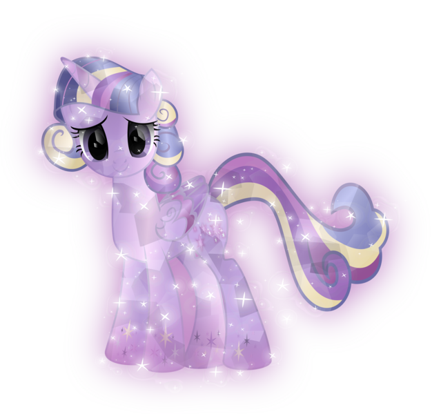 Size: 7450x7000 | Tagged: safe, artist:lincolnbrewsterfan, derpibooru import, twilight sparkle, twilight sparkle (alicorn), alicorn, crystal pony, pony, crystal alicorn, crystallized pony, derpibooru exclusive, female, glow, gradient hooves, gradient mane, image, mare, png, rainbow power, rainbow power-ified, simple background, solo, transparent background