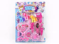 Size: 800x600 | Tagged: safe, derpibooru import, cheerilee (g3), pinkie pie (g3), scootaloo (g3), starsong, toola roola, twilight sparkle, beautiful makeup, bootleg, g3, g3.5, g4 to g3, g4 to g3.5, generation leap, image, jpeg, my little beautiful makeup, pegasus twilight sparkle, toy