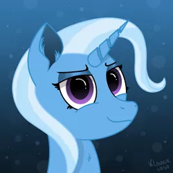 Size: 3003x3003 | Tagged: safe, artist:klonex1050art, derpibooru import, trixie, pony, unicorn, female, image, looking at you, png, solo