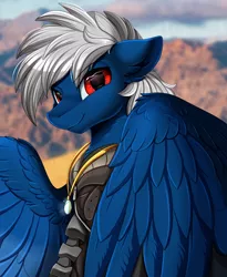 Size: 1446x1764 | Tagged: safe, artist:pridark, derpibooru import, oc, oc:trade wind, oc:ward, oc:ward wind, pegasus, pony, bust, commission, image, male, png, portrait, solo, stallion