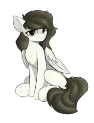 Size: 1200x1560 | Tagged: safe, artist:d.w.h.cn, derpibooru import, oc, pegasus, pony, derpibooru community collaboration, 2021 community collab, image, looking at you, png, simple background, sitting, smiling, solo, transparent background