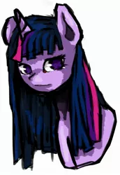 Size: 1945x2827 | Tagged: safe, artist:ping000, derpibooru import, twilight sparkle, pony, unicorn, bust, female, image, jpeg, mare, simple background, solo, white background