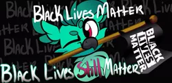 Size: 933x453 | Tagged: safe, artist:bajagryphon, derpibooru import, oc, oc:baja, unofficial characters only, gryphon, black lives matter, caption, comments locked down, image, image macro, jpeg, mouth hold, one eye closed, politics, solo, text, wink