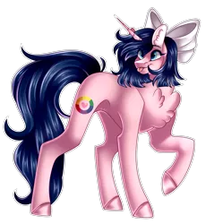 Size: 2288x2492 | Tagged: safe, artist:saltycatt, derpibooru import, oc, oc:crackerjack, pony, unicorn, bow, female, hair bow, image, mare, png, simple background, solo, transparent background