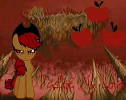 Size: 10000x7972 | Tagged: semi-grimdark, artist:jbm-deviantart, derpibooru import, applejack, earth pony, pony, .exe, applejack's hat, blood, cowboy hat, creepypasta, doom, evil, hat, hell, image, png, rainbow.exe, red eyes, sally.exe, scar