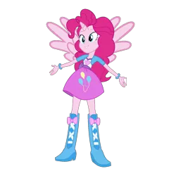 Size: 1280x1280 | Tagged: safe, derpibooru import, edit, editor:mario101, pinkie pie, alicorn, equestria girls, alicornified, horn, image, pinkiecorn, png, ponied up, race swap, simple background, solo, transparent background, wings, xk-class end-of-the-world scenario