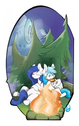 Size: 1942x3089 | Tagged: safe, artist:daniefox, derpibooru import, oc, unofficial characters only, earth pony, pegasus, pony, fire, forest, harmonica, image, musical instrument, png, simple background, transparent background, tree