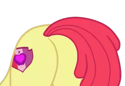 Size: 1081x747 | Tagged: safe, artist:gmaplay, derpibooru import, part of a set, apple bloom, earth pony, growing up is hard to do, ass, ass up, bloom butt, butt, butt only, cutie mark, face down ass up, image, older, older apple bloom, png, simple background, solo, the cmc's cutie marks, transparent background