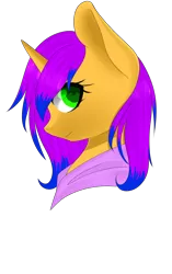 Size: 1696x2700 | Tagged: safe, artist:riariirii2, derpibooru import, oc, unofficial characters only, pony, unicorn, bust, clothes, eyelashes, horn, image, png, simple background, smiling, transparent background, unicorn oc