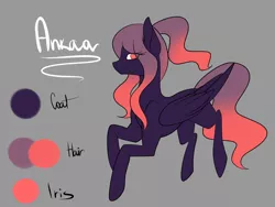 Size: 1400x1050 | Tagged: safe, artist:minelvi, derpibooru import, oc, oc:ankaa, unofficial characters only, pegasus, pony, female, gray background, image, mare, pegasus oc, png, reference sheet, simple background, solo, wings