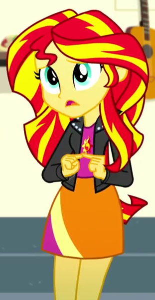 Size: 330x637 | Tagged: safe, derpibooru import, screencap, sunset shimmer, eqg summertime shorts, equestria girls, pet project, cropped, image, png, solo