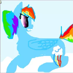 Size: 515x516 | Tagged: safe, artist:pawstheartest, derpibooru import, rainbow dash, pegasus, pony, female, grin, image, looking back, mare, png, smiling