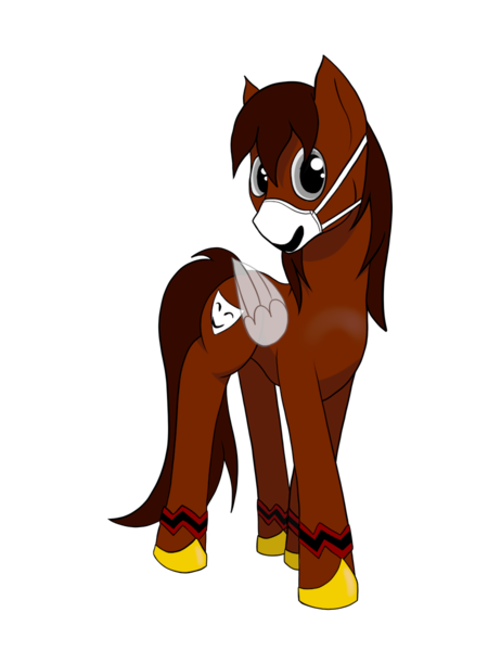 Size: 900x1200 | Tagged: safe, artist:tunrae, derpibooru import, oc, oc:mfa, unofficial characters only, pegasus, pony, derpibooru community collaboration, 2021 community collab, clothes, cutie mark, derpibooru exclusive, image, looking at you, mask, pegasus oc, png, simple background, socks, solo, surgical mask, transparent background, wings