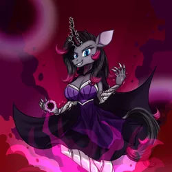 Size: 1800x1800 | Tagged: safe, artist:redahfuhrerking, derpibooru import, oleander (tfh), anthro, classical unicorn, unicorn, them's fightin' herds, breasts, busty oleander, clothes, cloven hooves, community related, dress, image, leonine tail, png, solo, unshorn fetlocks