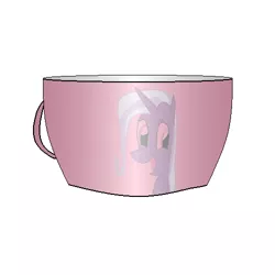 Size: 500x500 | Tagged: safe, artist:nate5700, derpibooru import, trixie, pony, unicorn, 1000 hours in gimp, 1000 hours in ms paint, bust, cup, digital art, image, png, portrait, reflection, simple background, solo, teacup, that pony sure does love teacups, white background
