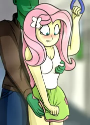 Size: 2500x3500 | Tagged: suggestive, artist:maximussolini, derpibooru import, fluttershy, oc, oc:anon, human, equestria girls, blushing, breast grab, breasts, chikan, grope, image, molestation, personal space invasion, png, public, teary eyes, train