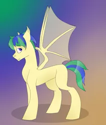 Size: 1329x1565 | Tagged: safe, artist:toptian, derpibooru import, oc, unofficial characters only, bat pony, pony, abstract background, bat pony oc, bat wings, image, png, solo, wings