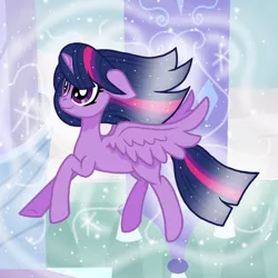 Size: 600x600 | Tagged: safe, artist:katya, derpibooru import, twilight sparkle, alicorn, ethereal mane, glow, image, magic, magic aura, magic of friendship, png, solo, twilight sparkle (alicorn)