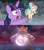 Size: 1920x2160 | Tagged: safe, derpibooru import, fluttershy, rainbow dash, twilight sparkle, twilight sparkle (alicorn), alicorn, pegasus, pony, season 9, the ending of the end, spoiler:s09, angry, bowser, bowser's fury, comparison, flying, giga bell, image, macro, nintendo, open mouth, png, super mario 3d world, super mario bros.