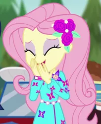 Size: 515x630 | Tagged: safe, derpibooru import, screencap, fluttershy, equestria girls, equestria girls series, lost and pound, spoiler:eqg series (season 2), cropped, image, png, solo