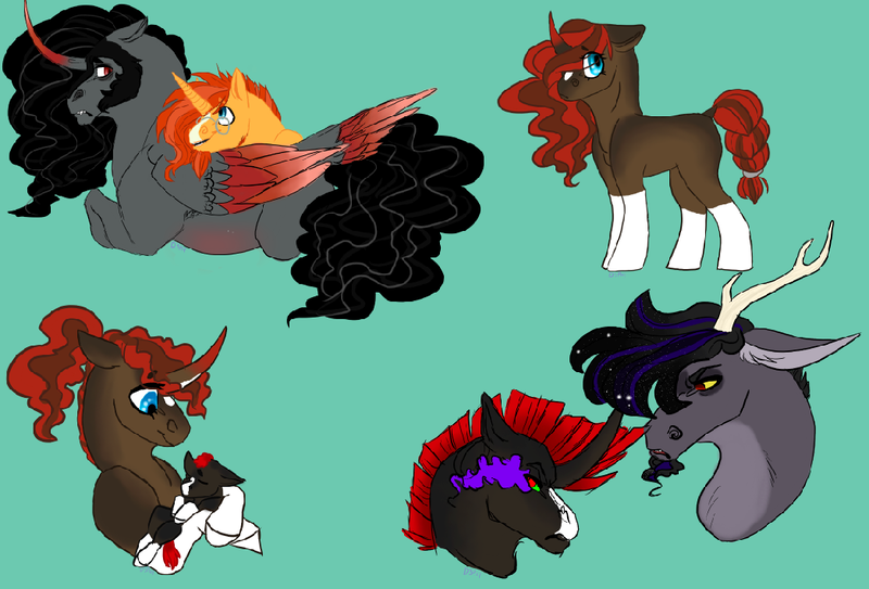 Size: 1045x709 | Tagged: safe, artist:d3pressedr4inbow, derpibooru import, king sombra, sunburst, oc, oc:broken heart, oc:kairos, oc:sunstar, alicorn, draconequus, hybrid, pony, unicorn, alicornified, baby, baby pony, brother and sister, bust, colt, cuddling, eye mist, female, filly, gay, green background, holding a pony, image, interspecies offspring, lying down, magical gay spawn, male, male pregnancy, offspring, parent:discord, parent:king sombra, parent:sunburst, parent:twilight sparkle, parents:discolight, parents:somburst, png, pregnant, race swap, shipping, siblings, simple background, socks (coat marking), sombracorn, somburst, stallion
