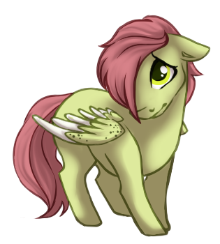 Size: 315x350 | Tagged: safe, artist:amiookamiwolf, derpibooru import, oc, oc:aglais, unofficial characters only, pegasus, pony, colt, image, male, offspring, parent:big macintosh, parent:fluttershy, parents:fluttermac, png, simple background, solo, transparent background