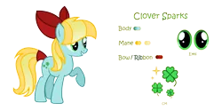 Size: 4000x1997 | Tagged: safe, artist:darbypop1, derpibooru import, oc, oc:clover sparks, pony, bow, female, hair bow, image, mare, png, simple background, solo, transparent background