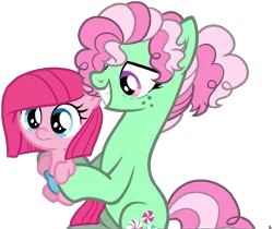 Size: 895x751 | Tagged: safe, artist:maximumpiracy, derpibooru import, minty, pony, baby, baby pinkie pie, baby pony, g3, g3 to g4, generation leap, image, png, simple background, transparent background