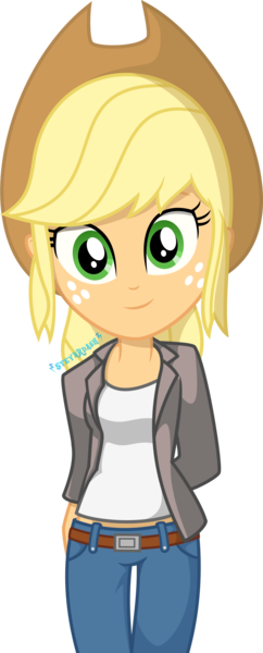 Size: 941x2331 | Tagged: safe, artist:steyrrdash, derpibooru import, applejack, equestria girls, clothes, female, image, jacket, png, simple background, solo, transparent background, vector