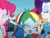 Size: 625x479 | Tagged: safe, derpibooru import, screencap, pinkie pie, rainbow dash, rarity, sunset shimmer, equestria girls, equestria girls series, rollercoaster of friendship, cropped, dab, geode of sugar bombs, geode of super speed, geode of super strength, image, magical geodes, png, rainbow dab