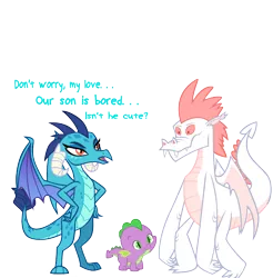 Size: 1006x1024 | Tagged: safe, artist:angel147196, artist:hendro107, artist:thesharp0ne, derpibooru import, edit, vector edit, fizzle, princess ember, spike, dragon, alternate universe, baby, baby spike, ember is spike's mother, father and child, father and son, female, fizzlember, husband and wife, image, male, mother and child, mother and son, png, shipping, simple background, straight, text, transparent background, vector, wings, younger