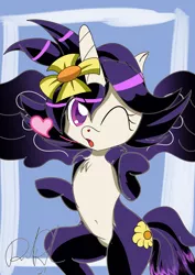 Size: 1555x2199 | Tagged: safe, artist:stormythetrooper, derpibooru import, oc, alicorn, alicorn oc, animaniacs, dot warner, horn, image, jpeg, wings