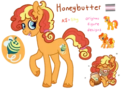 Size: 900x661 | Tagged: safe, artist:computerstickman, derpibooru import, oc, oc:honeybutter, earth pony, pony, female, image, magical lesbian spawn, mare, offspring, parent:applejack, parent:fluttershy, parents:appleshy, png, simple background, solo, transparent background