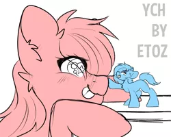 Size: 2500x2000 | Tagged: safe, artist:etoz, derpibooru import, pony, advertisement, angry, auction, auction open, blushing, commission, generic pony, happy, hungry, image, imminent vore, micro, open mouth, png, smiling, tongue out, ych example, ych sketch, your character here