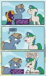 Size: 1920x3169 | Tagged: safe, artist:alexdti, derpibooru import, oc, oc:ale, oc:marco, oc:umberto, unofficial characters only, pegasus, pony, unicorn, comic:quest for friendship, female, image, jpeg, male, mare, stallion