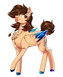 Size: 3251x4000 | Tagged: safe, artist:jack-pie, derpibooru import, oc, oc:gabby, pegasus, cloven hooves, commission, cutie mark, high res, image, png, smiling, solo