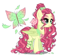 Size: 1500x1300 | Tagged: safe, artist:gihhbloonde, derpibooru import, oc, pegasus, pony, female, image, magical lesbian spawn, mare, offspring, parent:fluttershy, parent:tree hugger, parents:flutterhugger, png, simple background, solo, transparent background