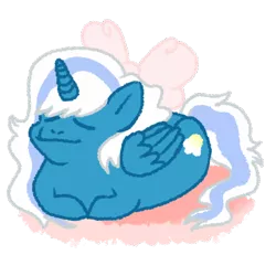 Size: 500x500 | Tagged: safe, artist:hilowpeoples, derpibooru import, oc, oc:fleurbelle, alicorn, pony, acting like a cat, alicorn oc, bow, catloaf, female, hair bow, horn, image, mare, png, simple background, transparent background, wings