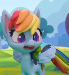 Size: 999x1077 | Tagged: safe, derpibooru import, screencap, rainbow dash, pegasus, pony, my little pony: pony life, my little pony: stop motion short, pillow fight (short), cropped, female, image, open mouth, png, shocked, solo, stop motion