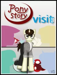 Size: 1750x2333 | Tagged: safe, artist:99999999000, derpibooru import, oc, oc:cwe, unofficial characters only, pony, unicorn, comic:visit, clothes, cover, image, male, png, solo