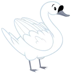 Size: 5732x6026 | Tagged: safe, artist:andoanimalia, derpibooru import, bird, swan, memnagerie, spoiler:memnagerie, image, png, simple background, transparent background, vector