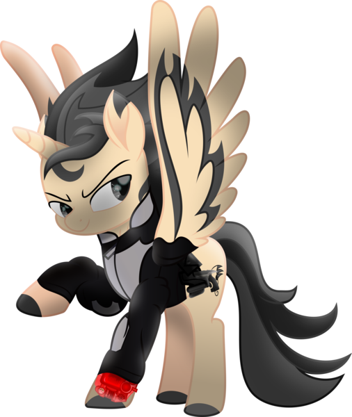 Size: 6471x7672 | Tagged: safe, artist:lincolnbrewsterfan, derpibooru import, oc, oc:blink (fo:e), oc:blinker, ponified, alicorn, pony, fallout equestria, my little pony: the movie, .svg available, absurd resolution, alicorn oc, alternate universe, belt, confidence, confident, cutie mark, derpibooru exclusive, determined, determined face, determined look, determined smile, eye, flourish, glow, gun, handgun, horn, image, latex, male, mane, michael hutzler, mod, movie accurate, neck line, persona, pipbuck, pipbuck 3000, pipbuck rose 3000, pistol, png, ponified music artist, ponysona, red, relentless sorrow (psalm's handgun), revolver, security belt, socks (coat marking), spread wings, stallion, stallion oc, straightjacket, stripes, tail, utility belt, vector, weapon, wings, zipper