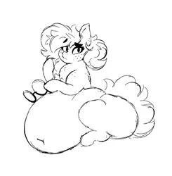 Size: 2005x2048 | Tagged: safe, artist:somefrigginnerd, derpibooru import, oc, oc:pencil test, unofficial characters only, earth pony, pony, belly, belly button, big belly, black and white, butt, chest fluff, earth pony oc, eyebrows visible through hair, fat, female, glasses, grayscale, high res, image, jpeg, large butt, lineart, looking at you, monochrome, raised eyebrow, simple background, sitting, sketch, solo, stuffed, thick eyebrows