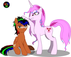 Size: 3311x2666 | Tagged: safe, artist:kyoshyu, derpibooru import, oc, oc:bucolique, oc:coeur d'étoile, unofficial characters only, alicorn, pegasus, pony, female, image, male, mare, png, simple background, stallion, transparent background, vector