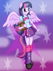 Size: 1024x1363 | Tagged: safe, artist:cazra, derpibooru import, twilight sparkle, twilight sparkle (alicorn), alicorn, equestria girls, book, clothes, female, image, jpeg, ponied up, skirt, solo, style emulation, touhou, zun