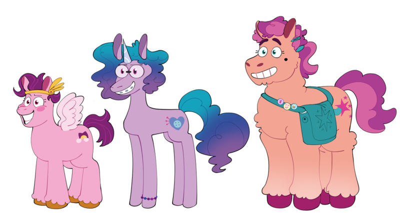 Size: 960x512 | Tagged: safe, artist:zaturn7z, derpibooru import, izzy moonbow, pipp petals, sunny starscout, earth pony, pegasus, unicorn, g5, image, png, simple background, smiling, transparent background, trio, wat